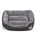 Panier pour chats et chiens de petite, moyenne et grande taille, lavable, rectangulaire, couleur café, taille 3XL