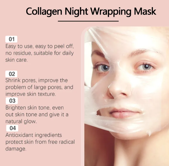 Masque facial au collagène