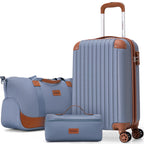 Valise cabine Cosbarn 22 x 14 x 9 pouces (56 x 36 x 23 cm), homologuée pour le transport aérien, avec roulettes, en ABS léger et serrure TSA.