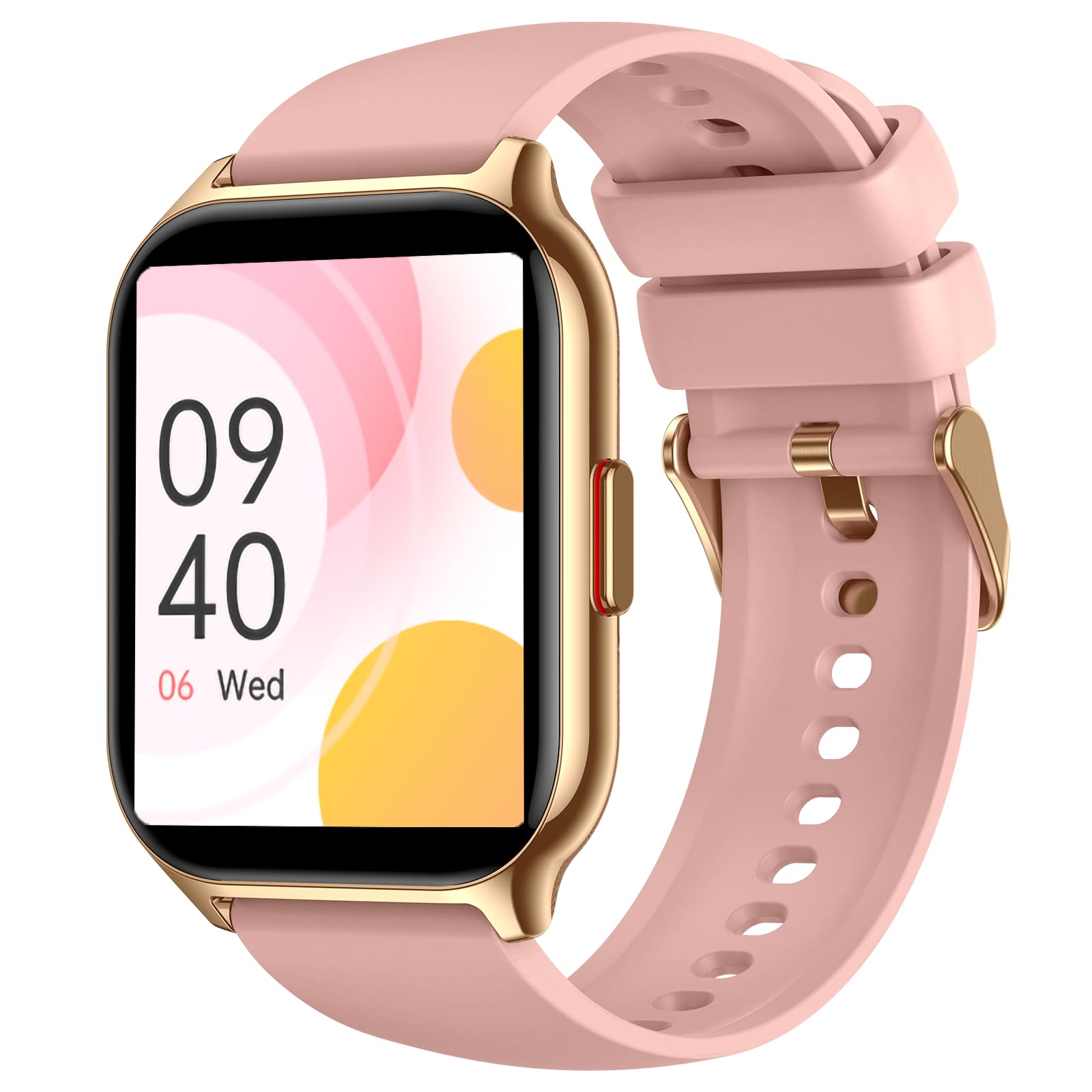 Montre connectée pour femme avec écran HD 2,01 pouces, traqueur d'activité avec plus de 107 fonctions : fréquence cardiaque, pression artérielle, saturation en oxygène, suivi du sommeil, étanchéité IP68, compatible avec Android, iOS et iPhone.