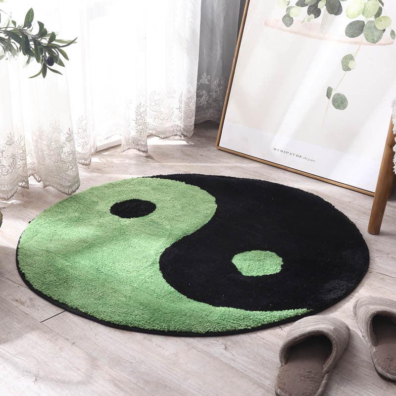 Tapis de Tai Chi Bagua rond sur mesure pour chambre et salle de bain