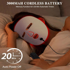 Masque facial LED, outil de soin du visage, masque de luminothérapie rouge pour le visage, pour les soins de la peau à domicile et en voyage.