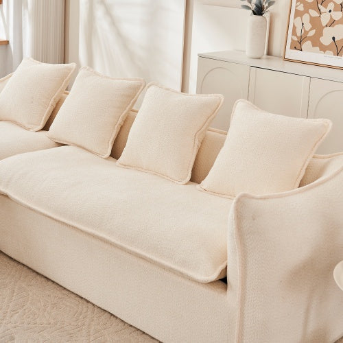 LuneluX_Home – Canapé d'angle 3 places surdimensionné avec méridienne