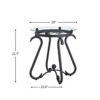 Ensemble de 2 tables basses en verre trempé avec table basse décorative et table d'appoint ronde