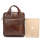 Sac à main d'affaires rétro pour homme, mallette en cuir de 30 cm