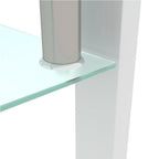 Table basse blanche, table basse transparente, tables d'appoint modernes pour salon, mobilier de salon