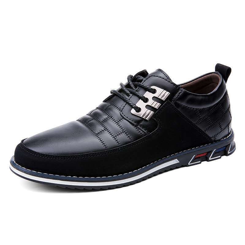 Chaussures décontractées en cuir pour hommes, grandes pointures - Tendance britannique