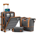 Valise cabine imiomo 22x14x9, approuvée par les compagnies aériennes, en ABS léger à coque rigide, 20 pouces, avec roulettes multidirectionnelles et port USB (grise).