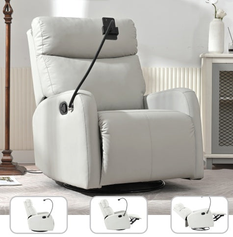 Petit fauteuil à bascule moderne, fauteuil inclinable pivotant, chaise de chambre