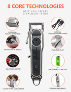 Tondeuse à cheveux électrique rechargeable Kemei pour hommes