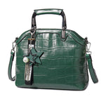 Sac à dos en cuir de crocodile avec double bretelle