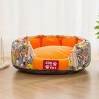 Nid pour animaux de compagnie en toile imprimée épaisse et chaude pour l'hiver
