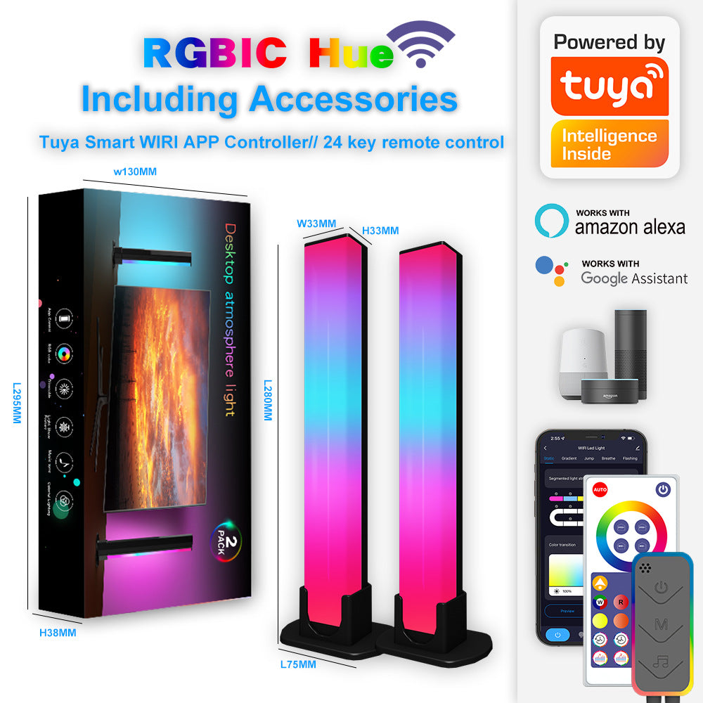 Éclairage d'ambiance LED musical WiFi pour configuration de jeu