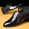 Chaussures en cuir décontractées pour hommes grandes tailles