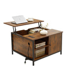 Table basse réglable en hauteur, table basse multifonctionnelle avec compartiments cachés, table à manger moderne réglable en hauteur
