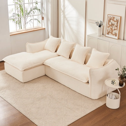 LuneluX_Home – Canapé d'angle 3 places surdimensionné avec méridienne