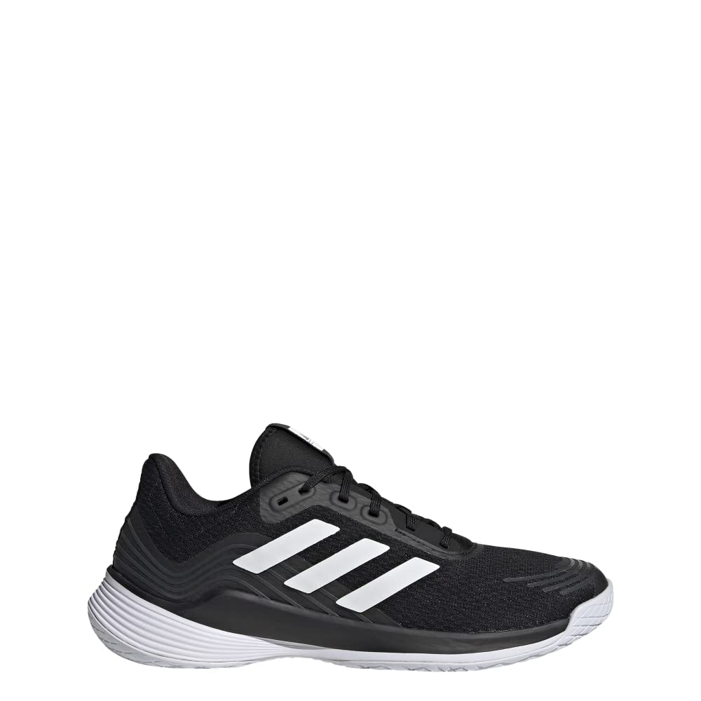 Baskets de volleyball adidas Novaflight pour femme, noir/blanc/blanc, pointure 8
