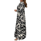Robe imprimée décontractée pour femme automne/hiver 2023