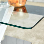 LuxeGlass™ – Table basse moderne et minimaliste avec plateau en verre trempé &