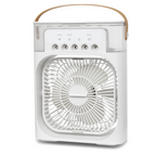 Humidificateur d'air avec ventilateur USB rafraîchissant, veilleuse LED et brumisateur d'eau