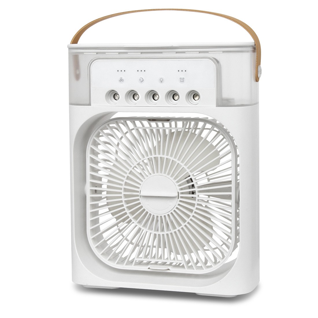 Humidificateur d'air avec ventilateur USB rafraîchissant, veilleuse LED et brumisateur d'eau