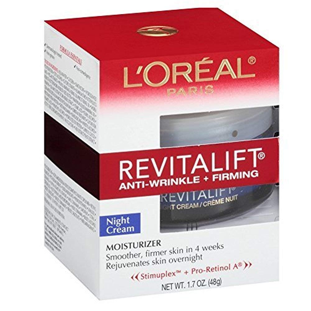 L'Oréal Paris RevitaLift Crème de Nuit Anti-Rides + Raffermissante 50 ml (Lot de 3)
