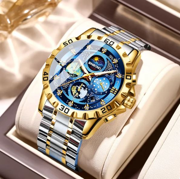 Montre à quartz, montre de ville étanche, petit modèle à trois broches
