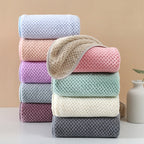 Serviette pour cheveux en microfibre polaire corail à séchage rapide