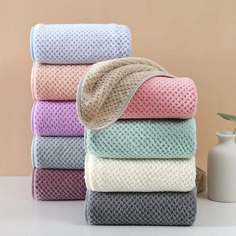 Serviette pour cheveux en microfibre polaire corail à séchage rapide