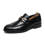 Chaussures basses décontractées en cuir pour hommes, style britannique