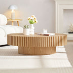 Table basse moderne en forme de tambour, fabriquée à la main