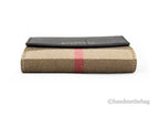 Burberry Luna Portefeuille porte-monnaie en cuir noir à motif maison