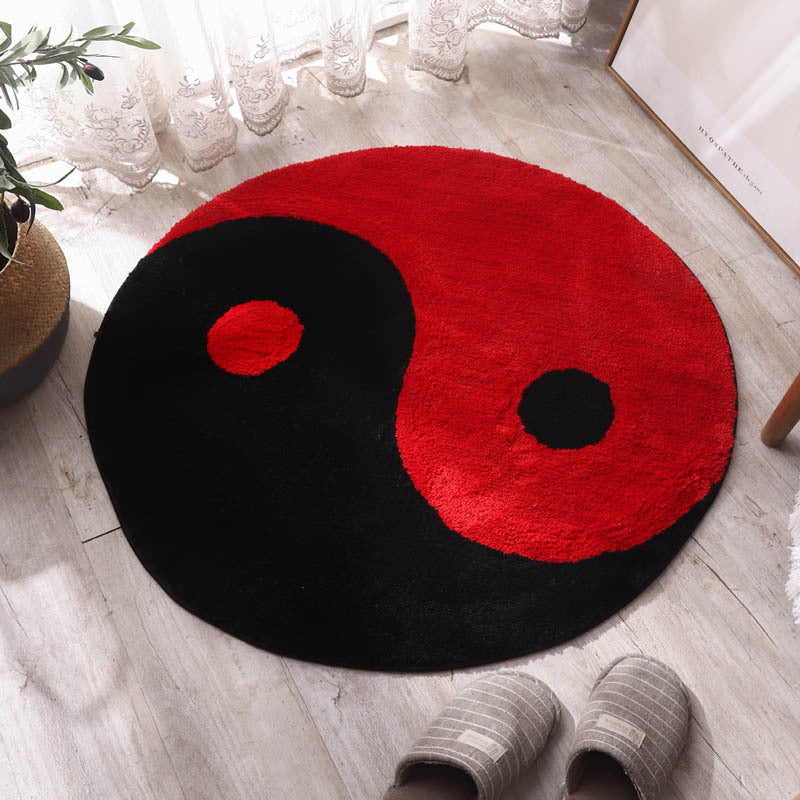 Tapis de Tai Chi Bagua rond sur mesure pour chambre et salle de bain