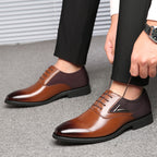 Chaussures en cuir décontractées pour hommes grandes tailles