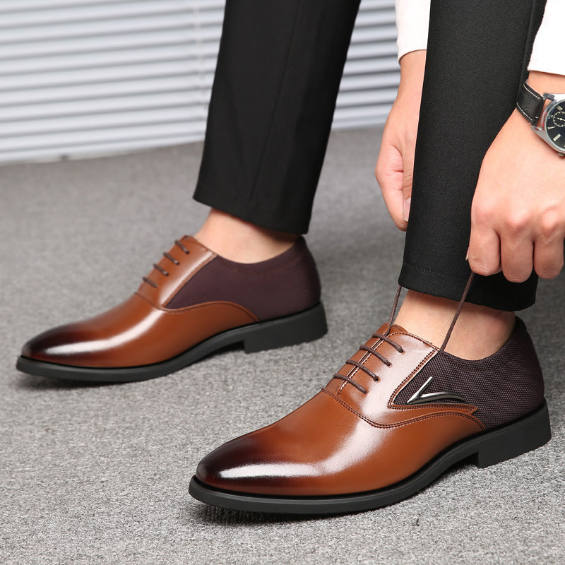 Chaussures en cuir décontractées pour hommes grandes tailles