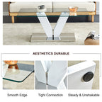 LuxeGlass™ – Table basse moderne et minimaliste avec plateau en verre trempé &