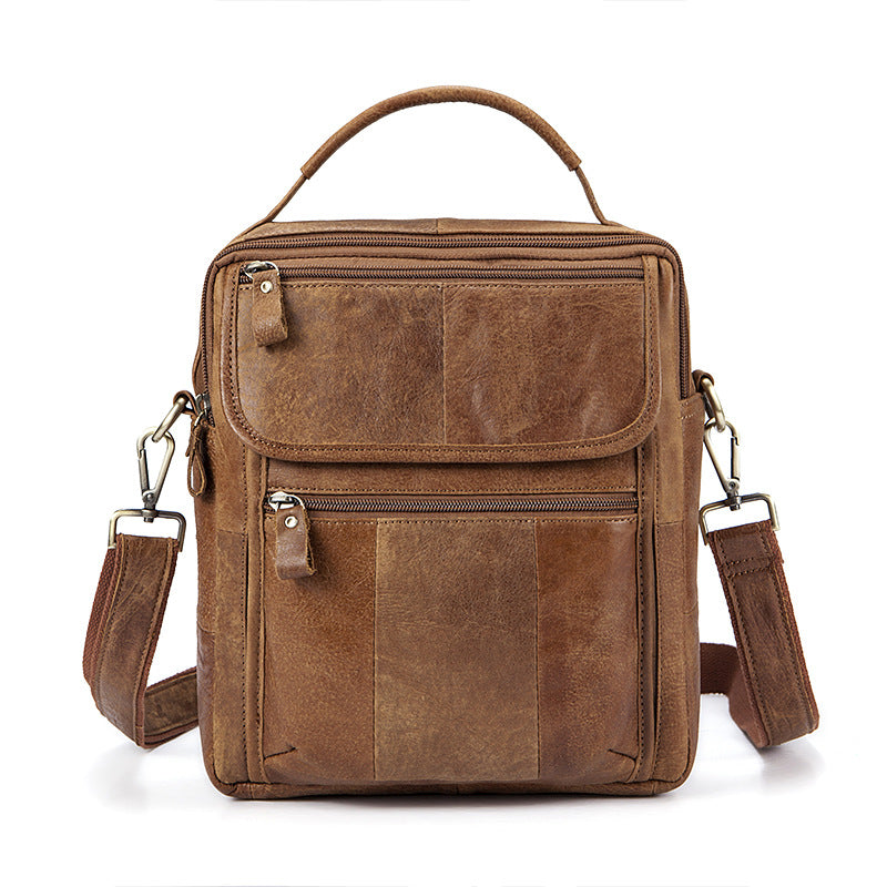 Sac bandoulière pour homme en cuir de vachette pleine fleur