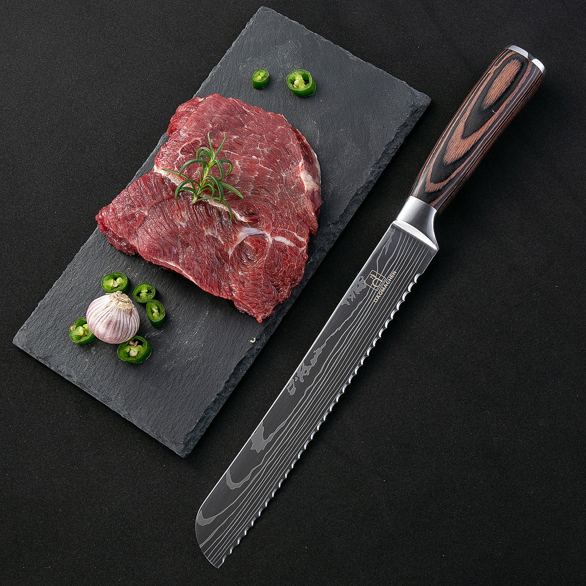 Ensemble de couteaux de cuisine style Damas