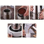 Cafetière italienne Moka en acier inoxydable