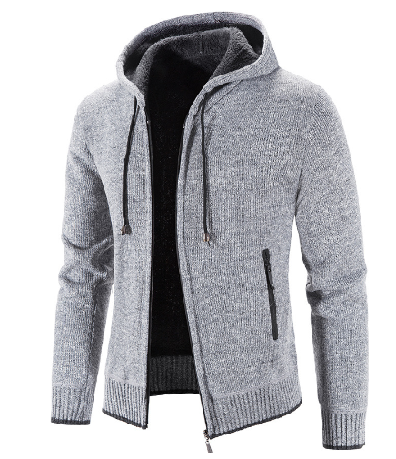 Gilet cardigan à capuche décontracté pour homme
