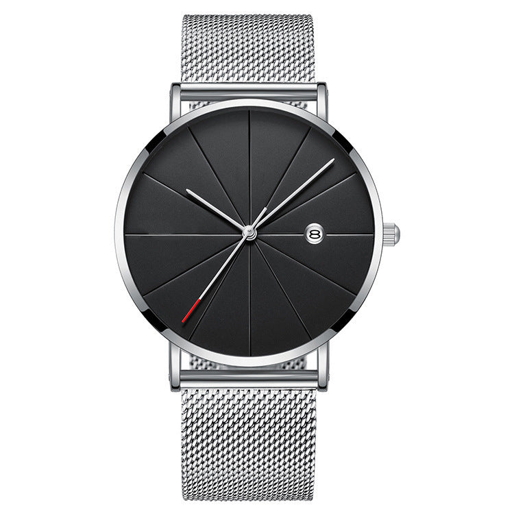Montre calendrier simple pour homme, créative et étanche, à quartz.