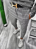 Pantalon décontracté à carreaux tendance pour homme (grandes tailles)