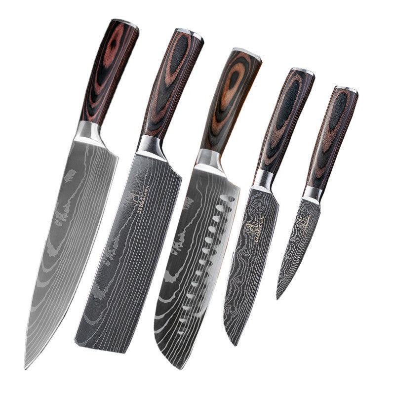 Ensemble de couteaux de cuisine style Damas