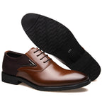 Chaussures pointues en cuir de style anglais