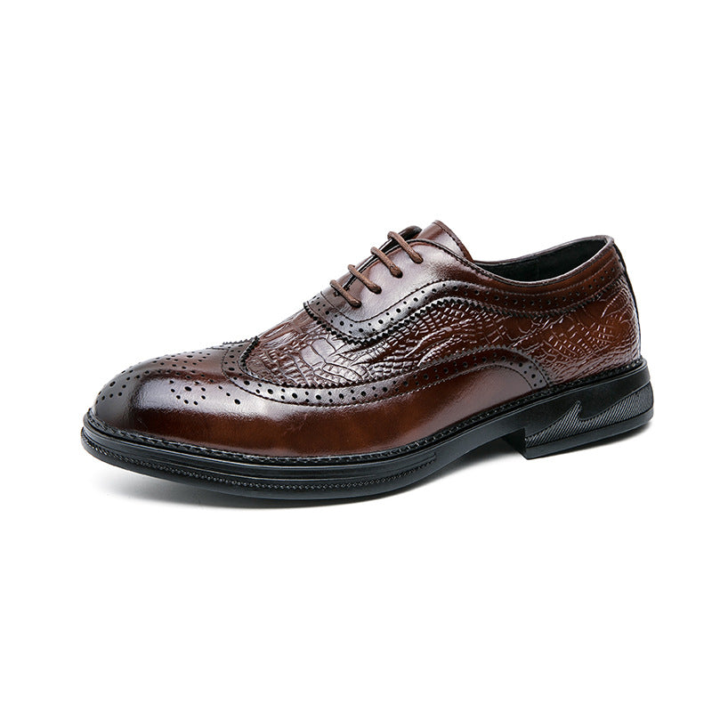 Chaussures habillées Oxford pour hommes en crocodile britannique