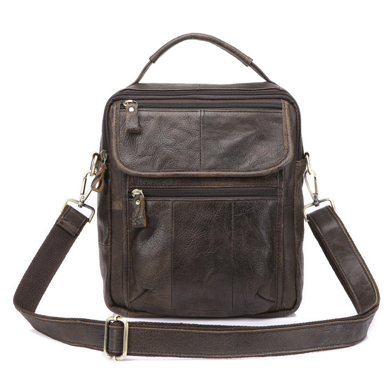 Sac bandoulière pour homme en cuir de vachette pleine fleur