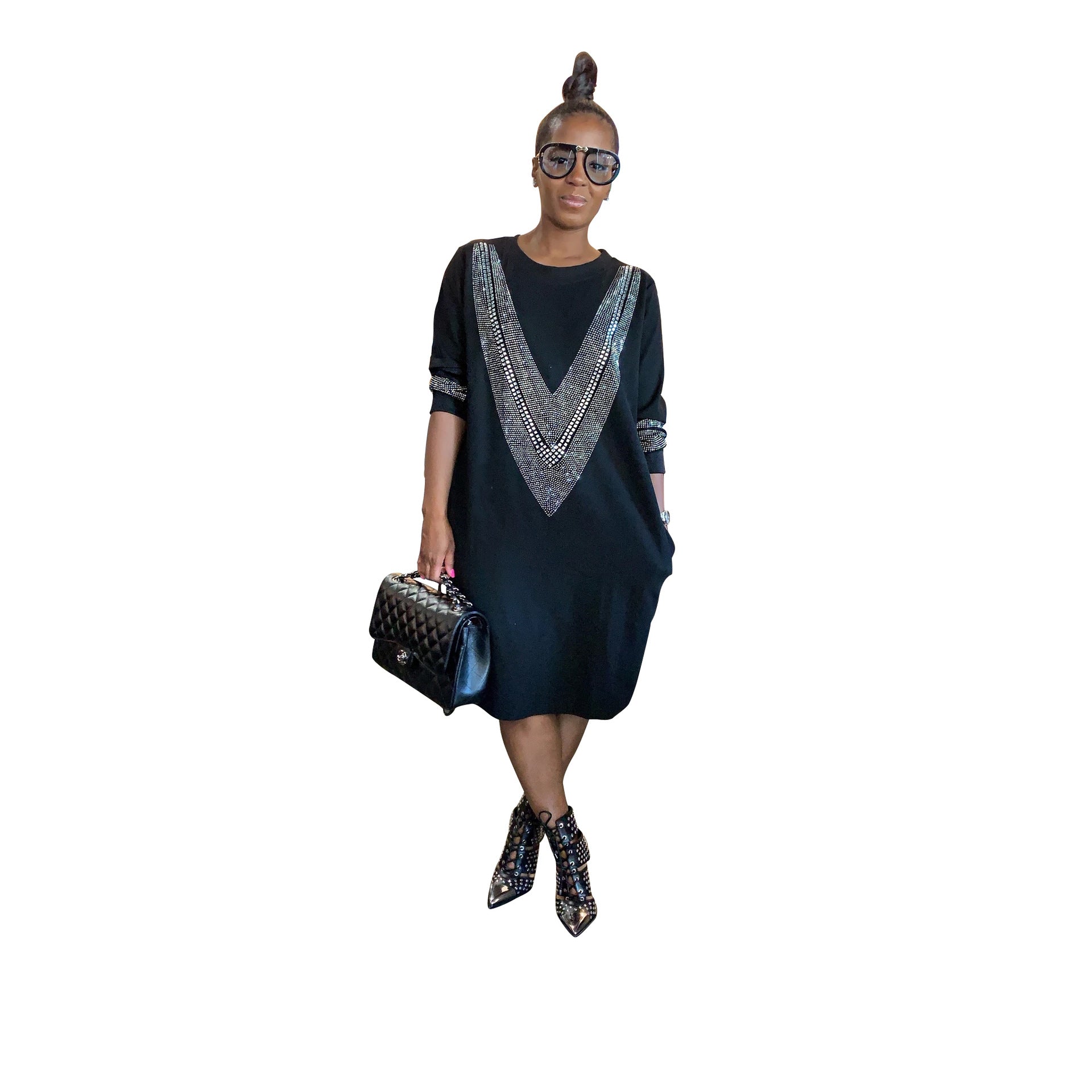 Robe ample décontractée pour femme YZ1224, idéale pour l'automne/hiver