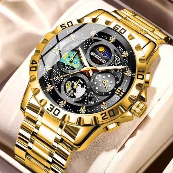 Montre à quartz, montre de ville étanche, petit modèle à trois broches