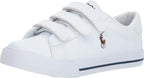 Polo Ralph Lauren Kids Garçon Easten EZ II (Petit Enfant) Blanc Délavé/Multi Violet 10,5 Petit Enfant