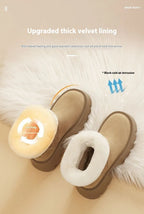 Chaussures thermiques d'hiver doublées en polaire pour femmes